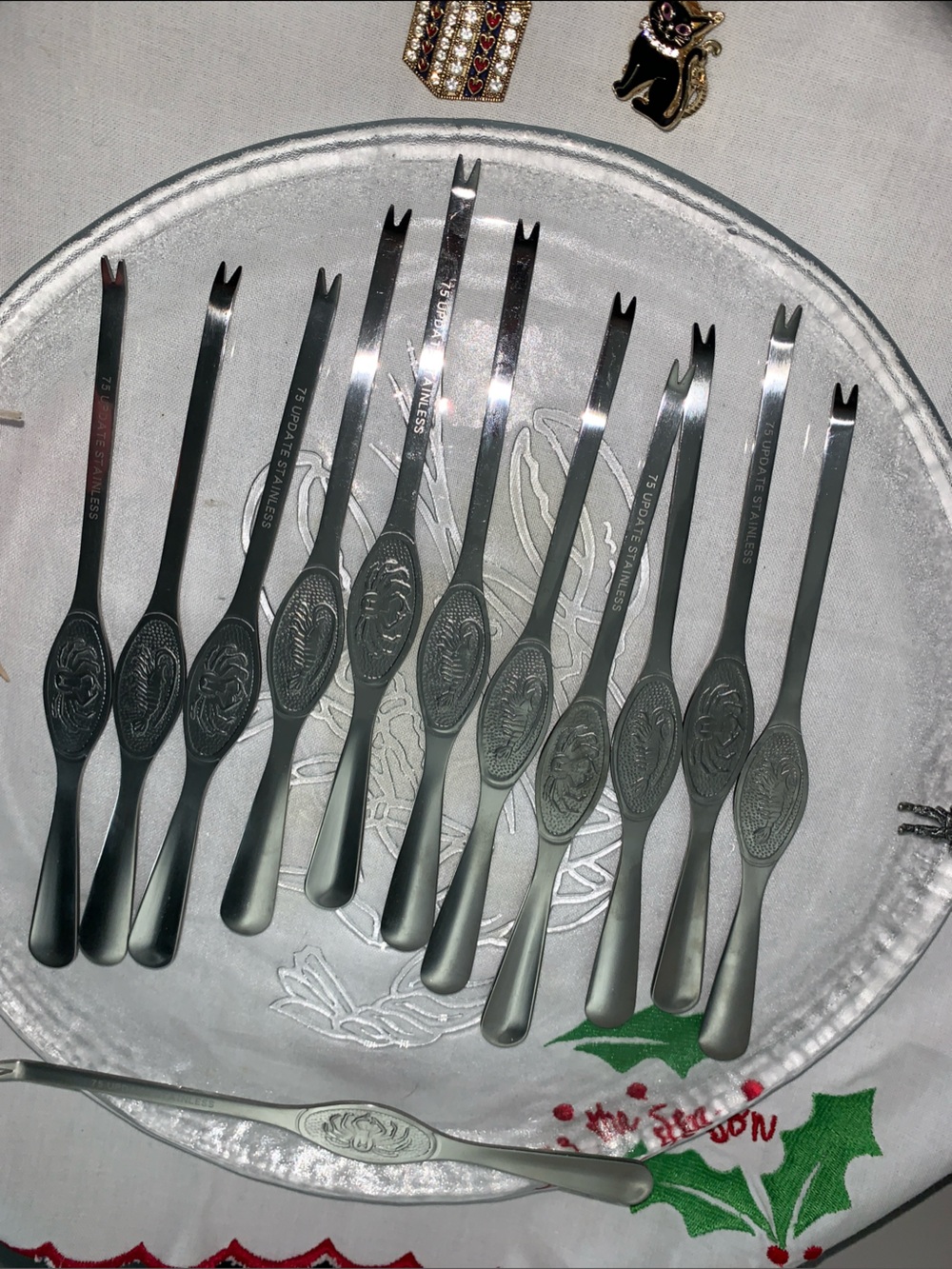 Did someone say LOBSTER & CRAB tonight!! Stainless Pick Set of 12